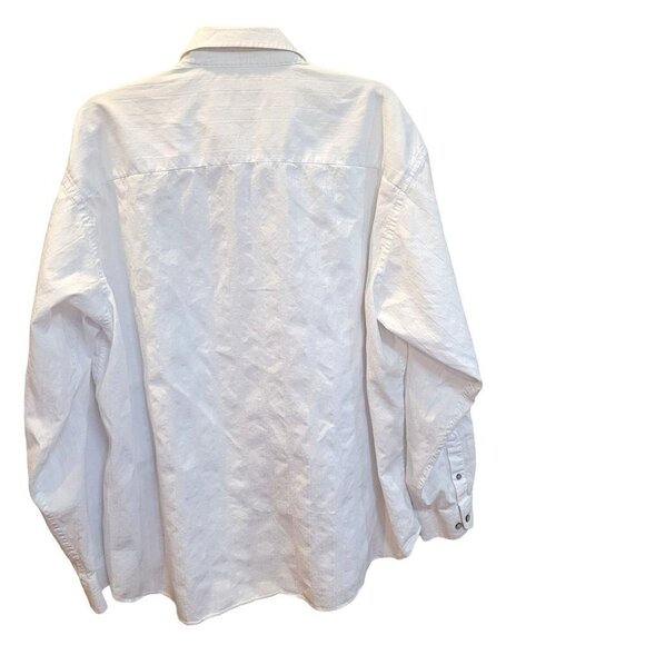 Blue Brand Men's 2X White 100% Cotton Long Sleeve Pearl Button Western Shirt - Picture 9 of 9